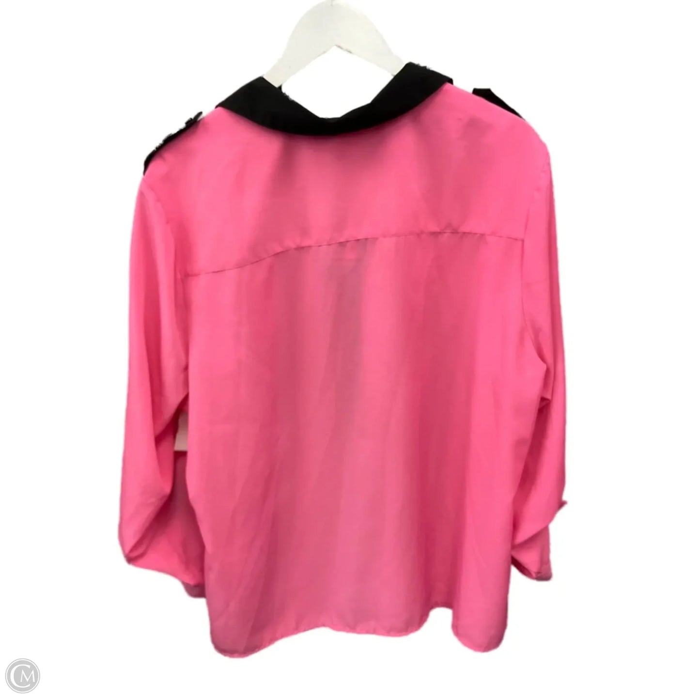 Top Long Sleeve By Notations In Pink, Size: 3x