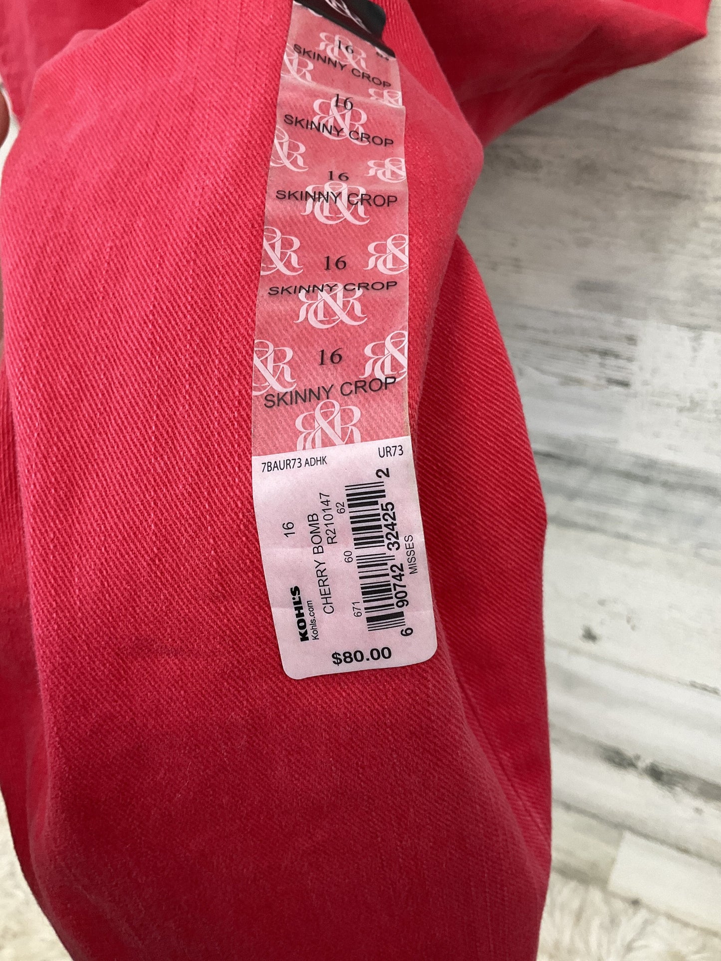 Jeans Straight By Rock And Republic Size: 16