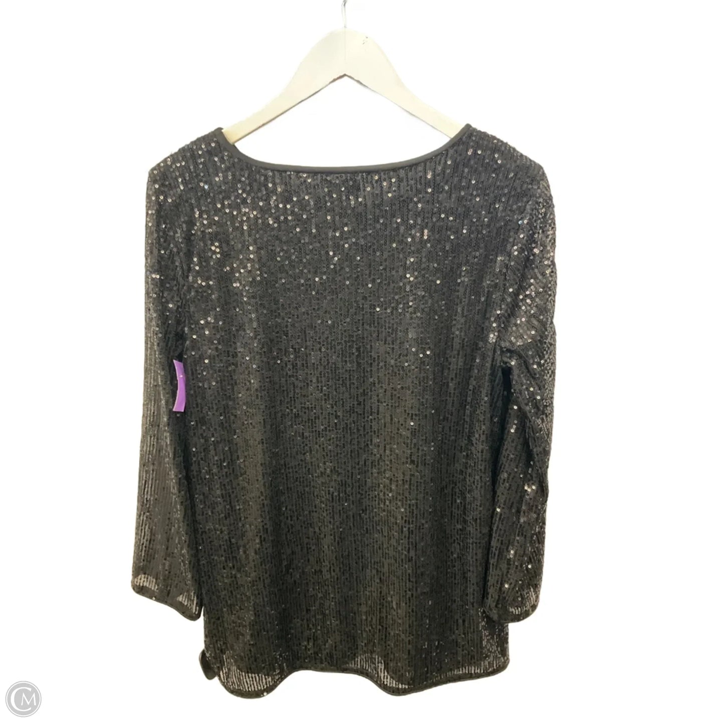 Top Long Sleeve By Jm Collections In Black, Size: M