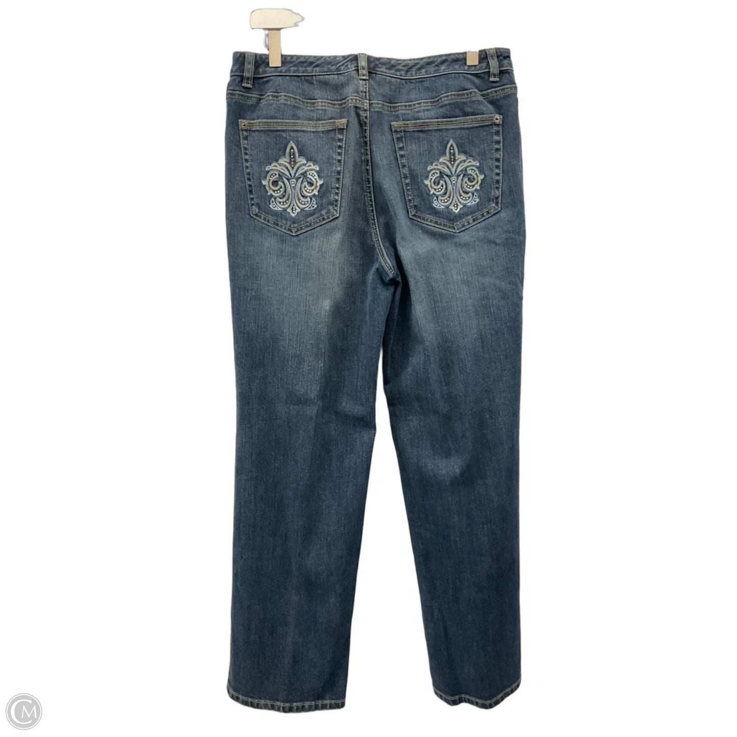 Jeans Straight By Talbots In Blue Denim, Size: 12p