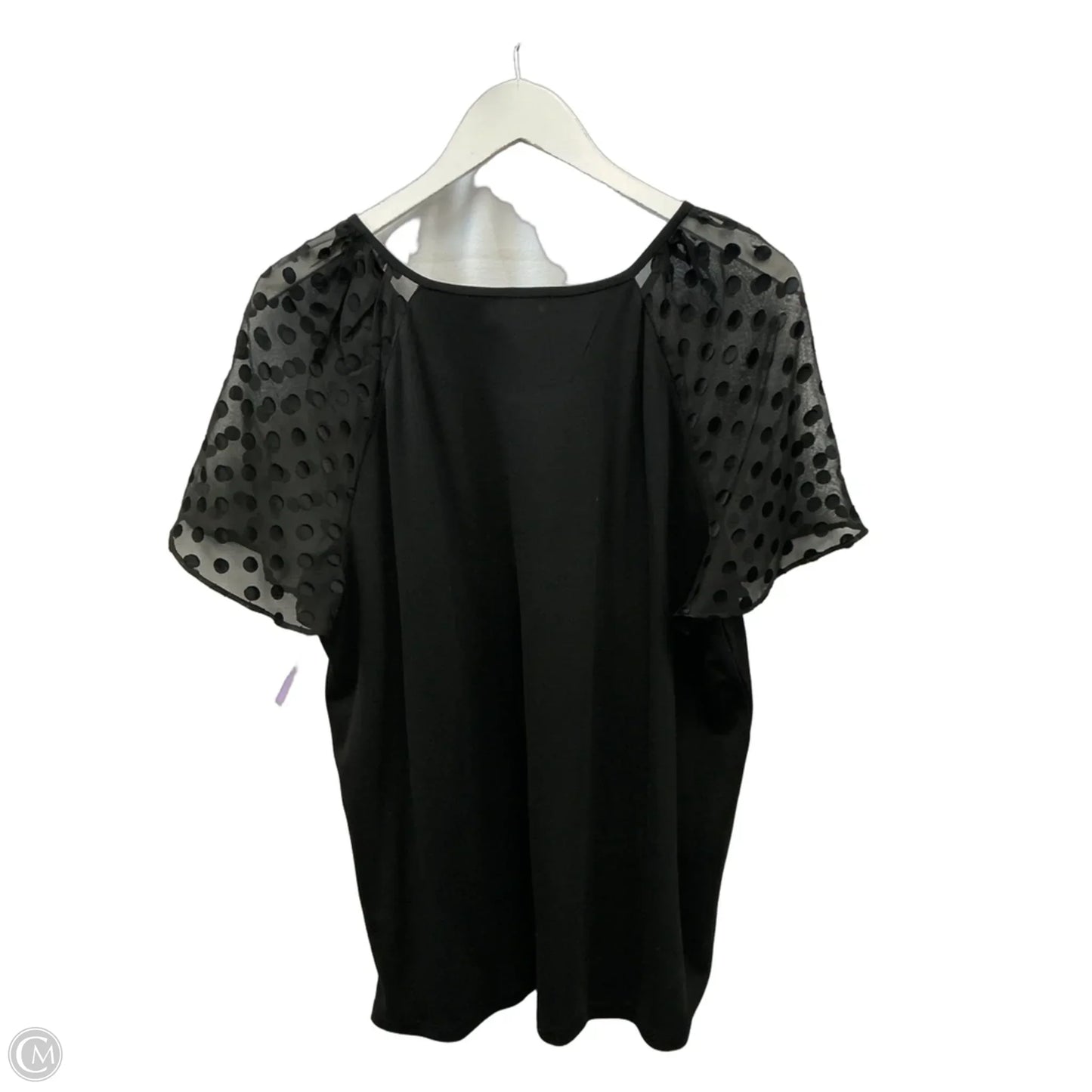 Top Short Sleeve By Ann Taylor In Black, Size: Xxl