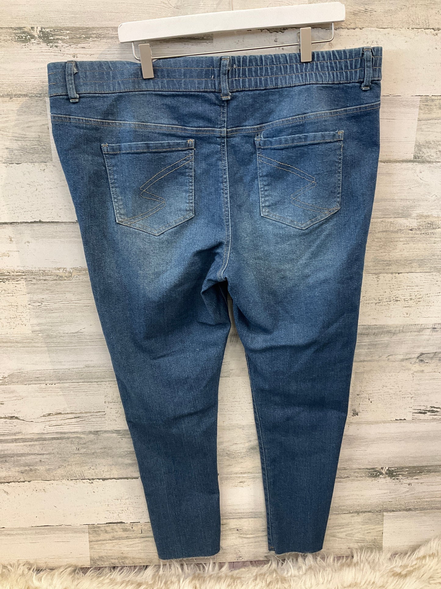 Jeans Skinny By Just Be In Blue Denim, Size: 20