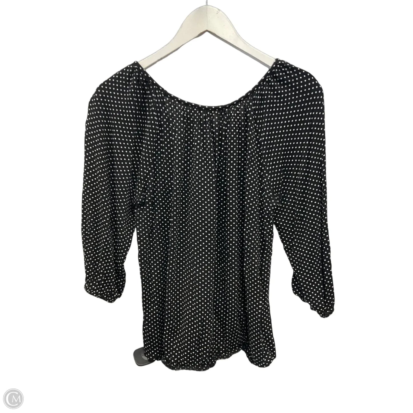 Top 3/4 Sleeve By Michael By Michael Kors In Black, Size: M