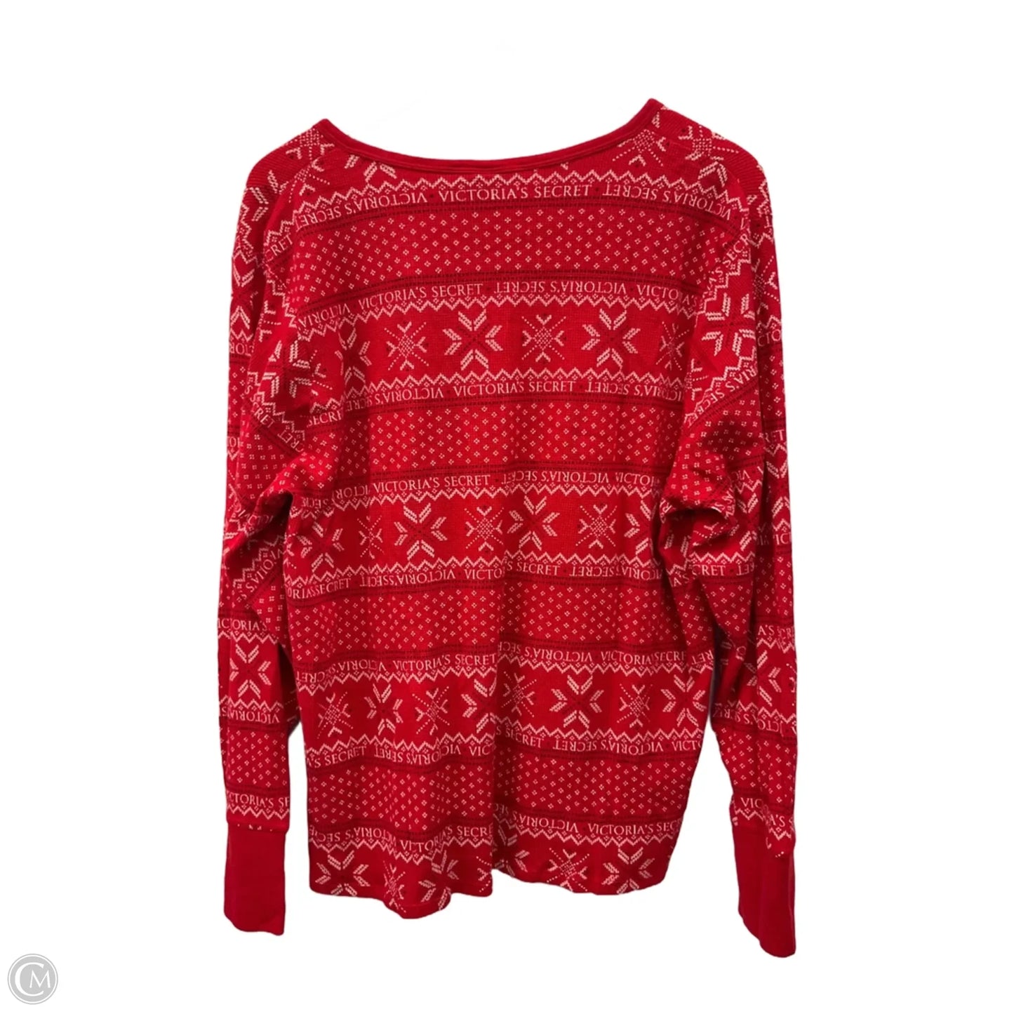 Top Long Sleeve By Victorias Secret In Red, Size: 2x