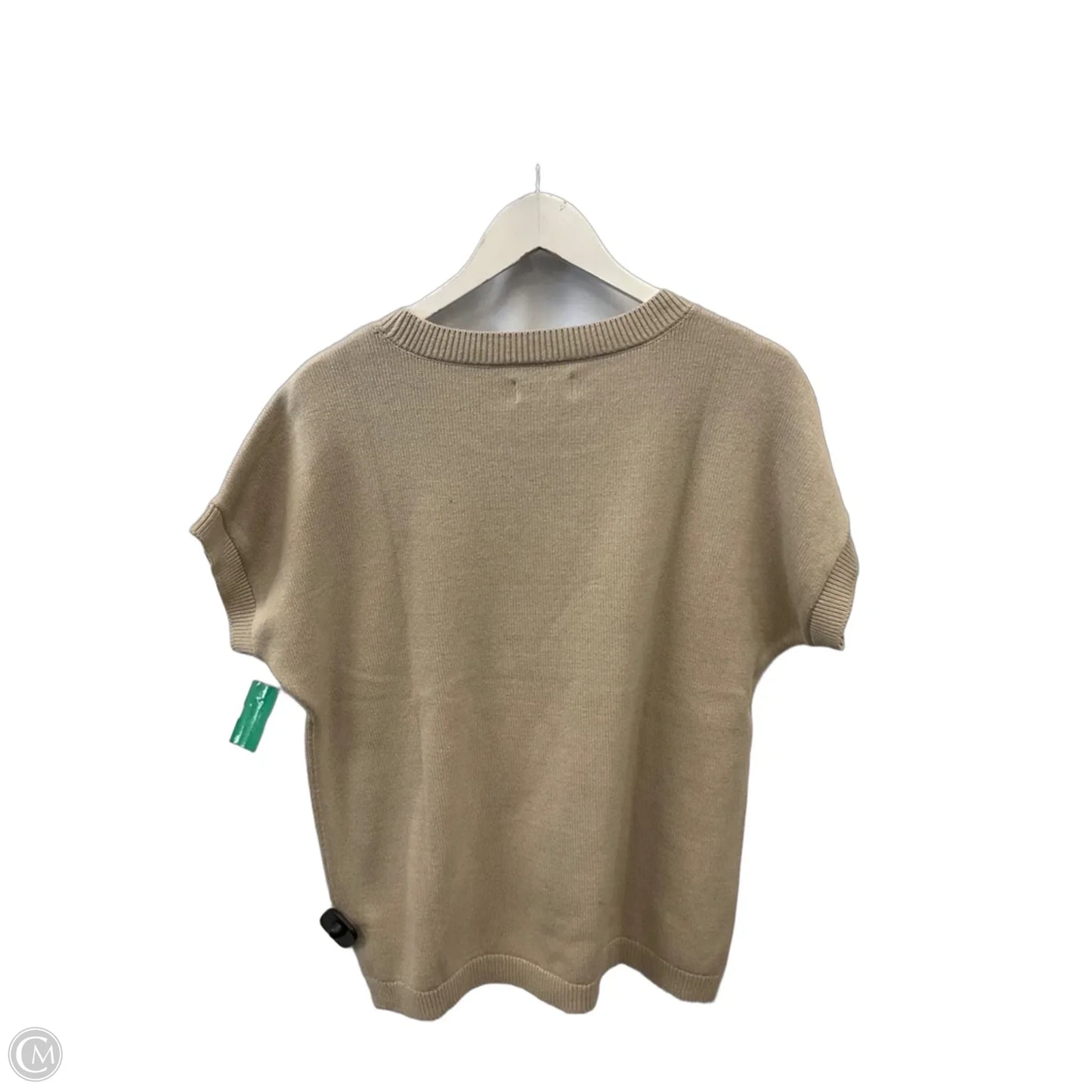 Sweater Short Sleeve By Croft And Barrow In Brown, Size: L
