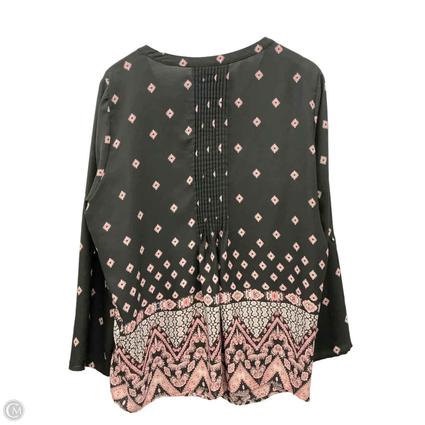 Top 3/4 Sleeve By Zac And Rachel In Black, Size: 1x