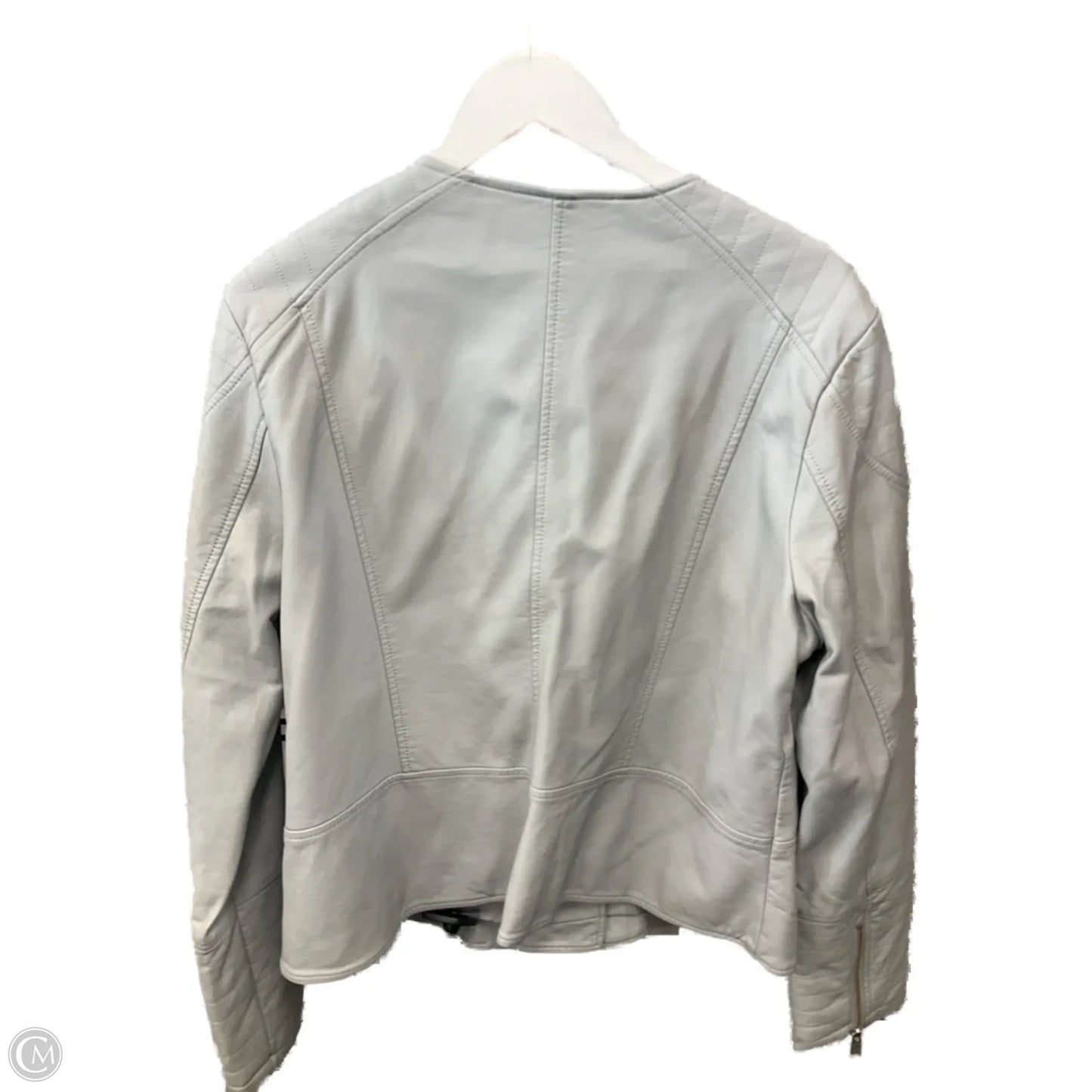 Jacket Moto By Apt 9 In Grey, Size: Xl