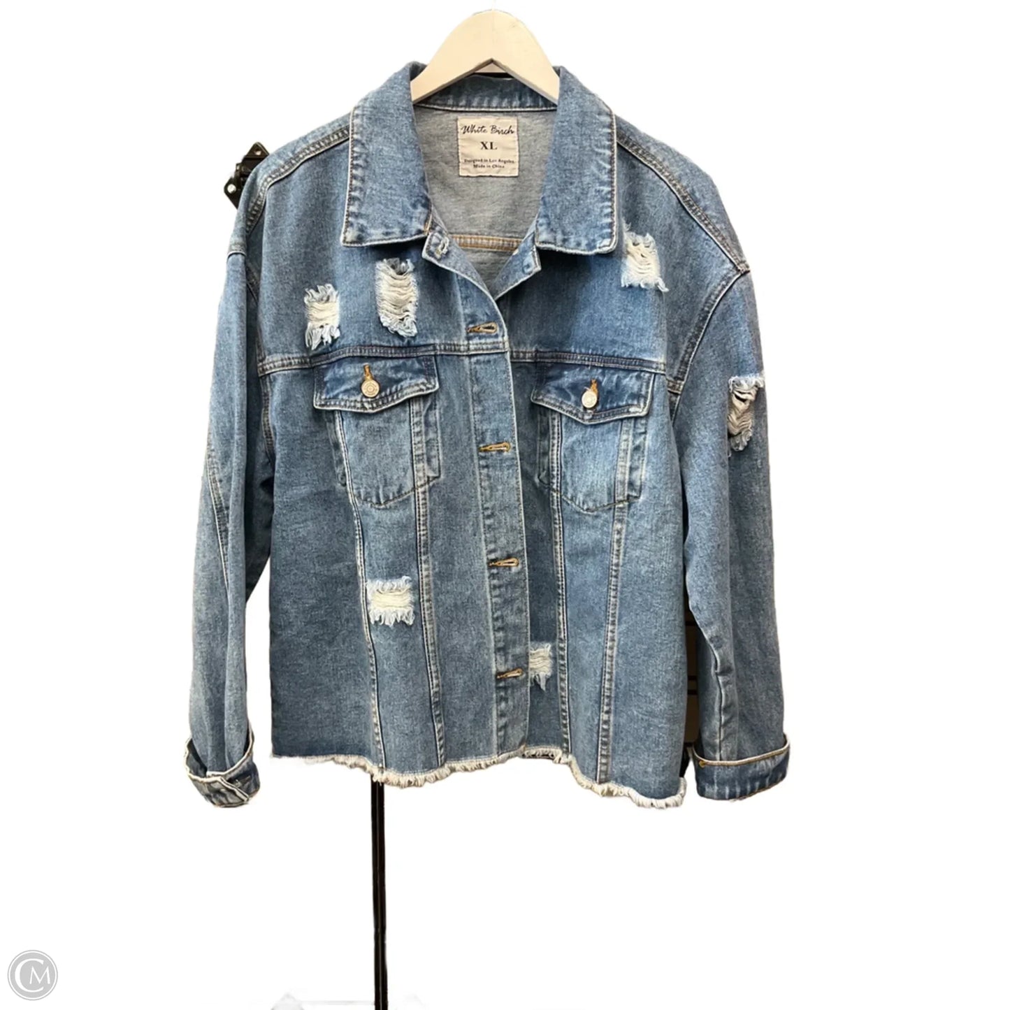 Jacket Denim By White Birch In Blue Denim, Size: Xl