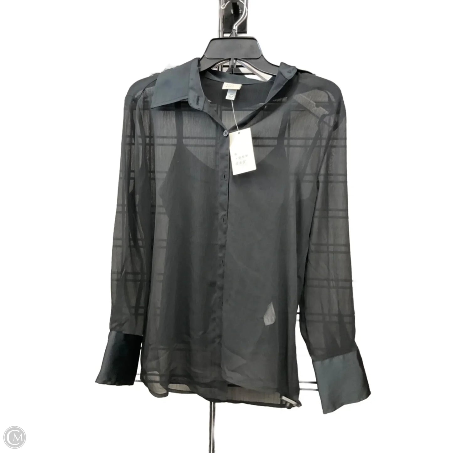 Top Long Sleeve By A New Day In Black, Size: Xs