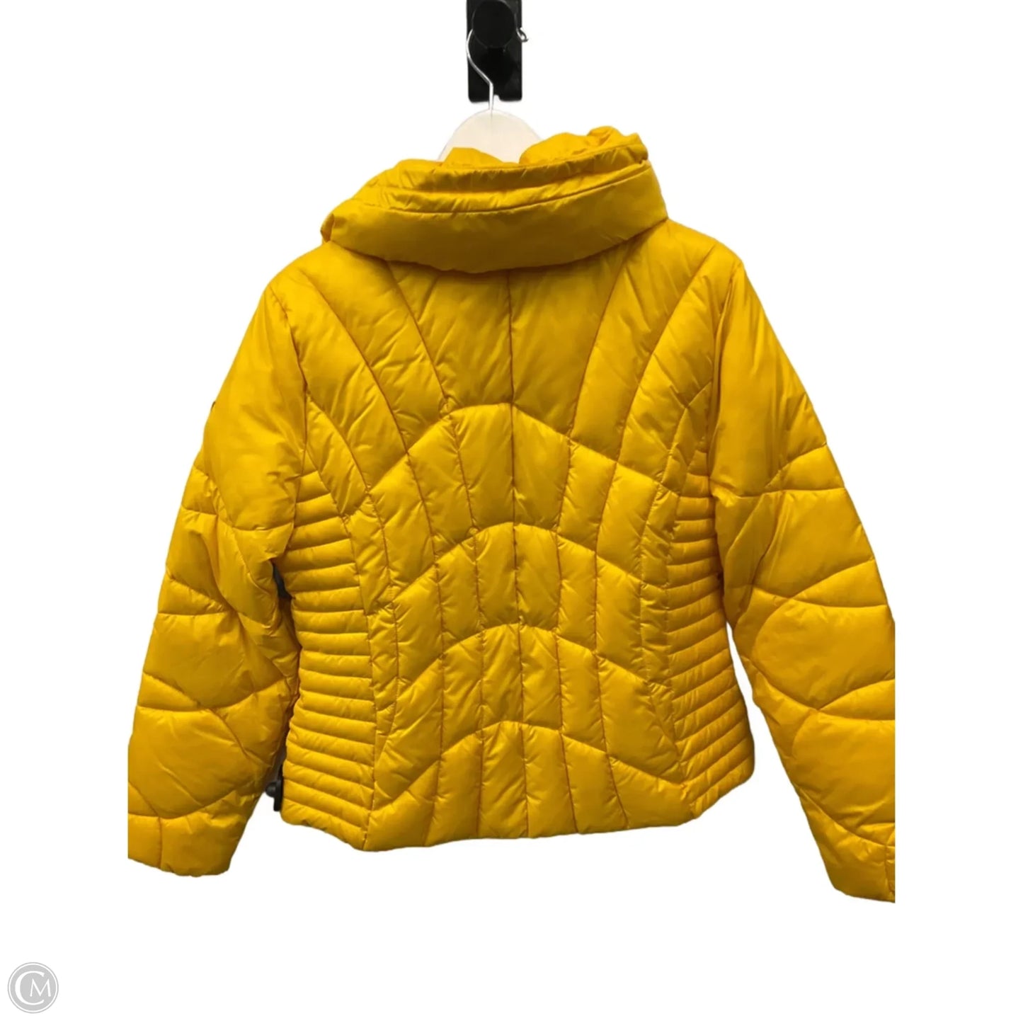 Jacket Puffer & Quilted By Guess In Yellow, Size: L