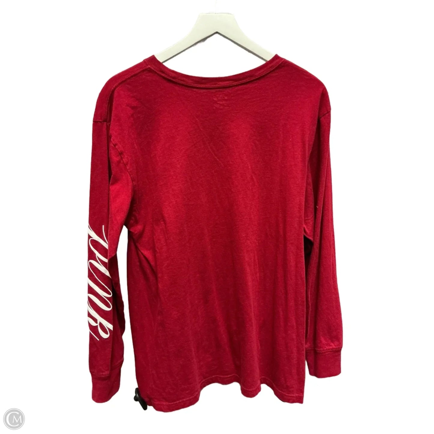 Top Long Sleeve By Pink In Red, Size: M