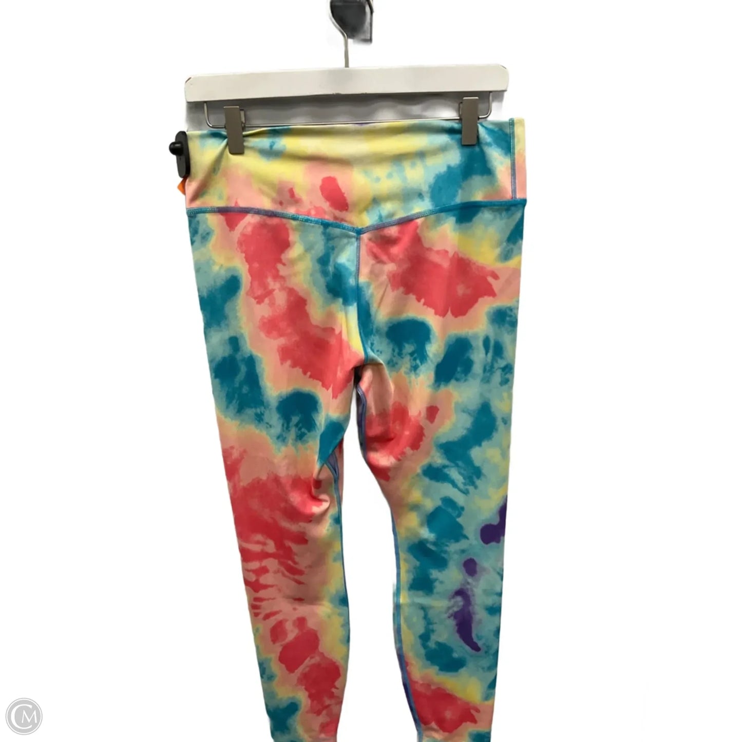 Athletic Leggings By Nike Apparel In Tie Dye Print, Size: L