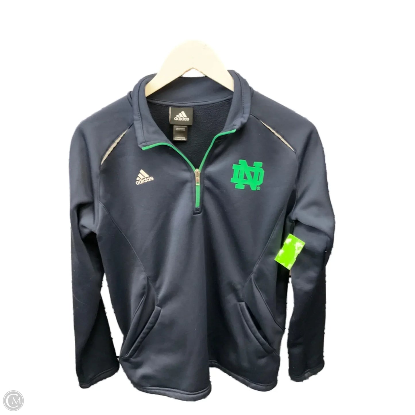 Athletic Sweatshirt Collar By Adidas In Navy, Size: L