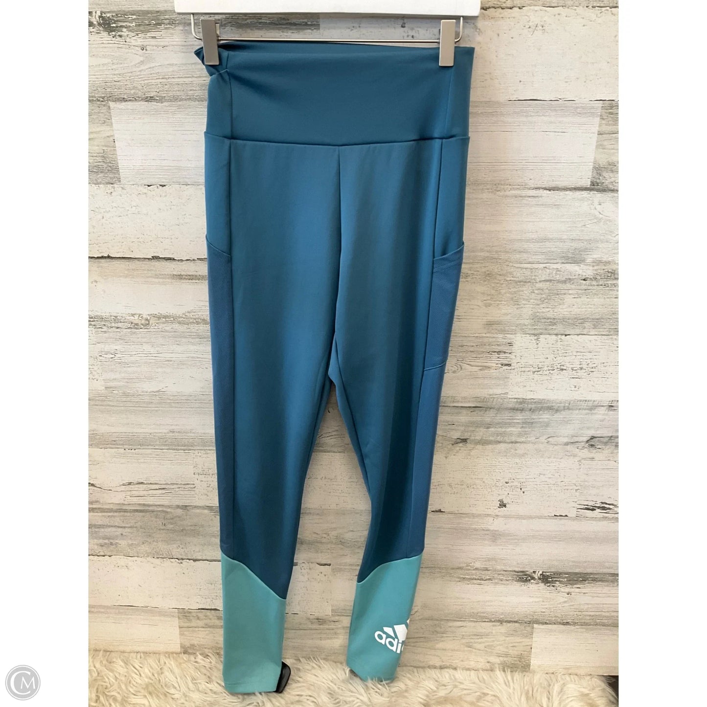 Athletic Leggings By Adidas In Blue, Size: S