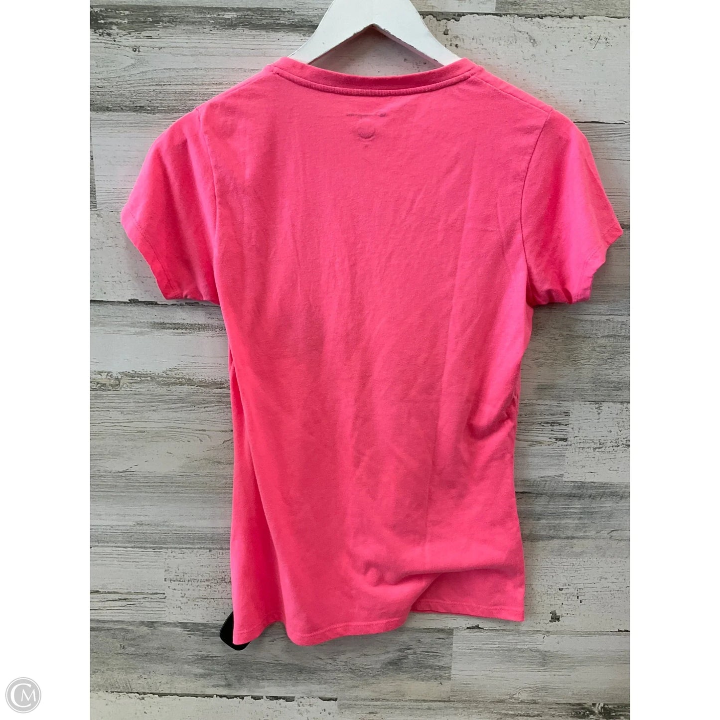 Top Short Sleeve By Champion In Pink, Size: M