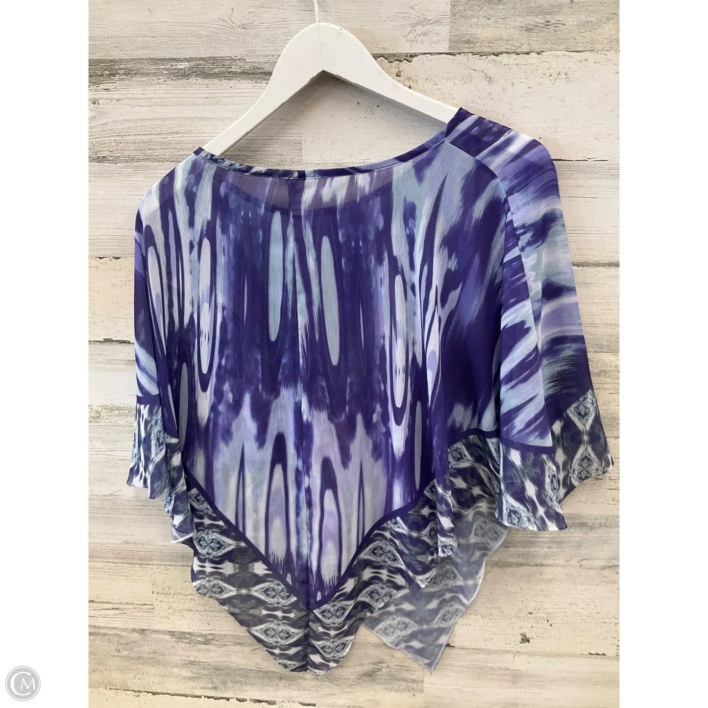 Poncho By Chicos In Purple, Size: L