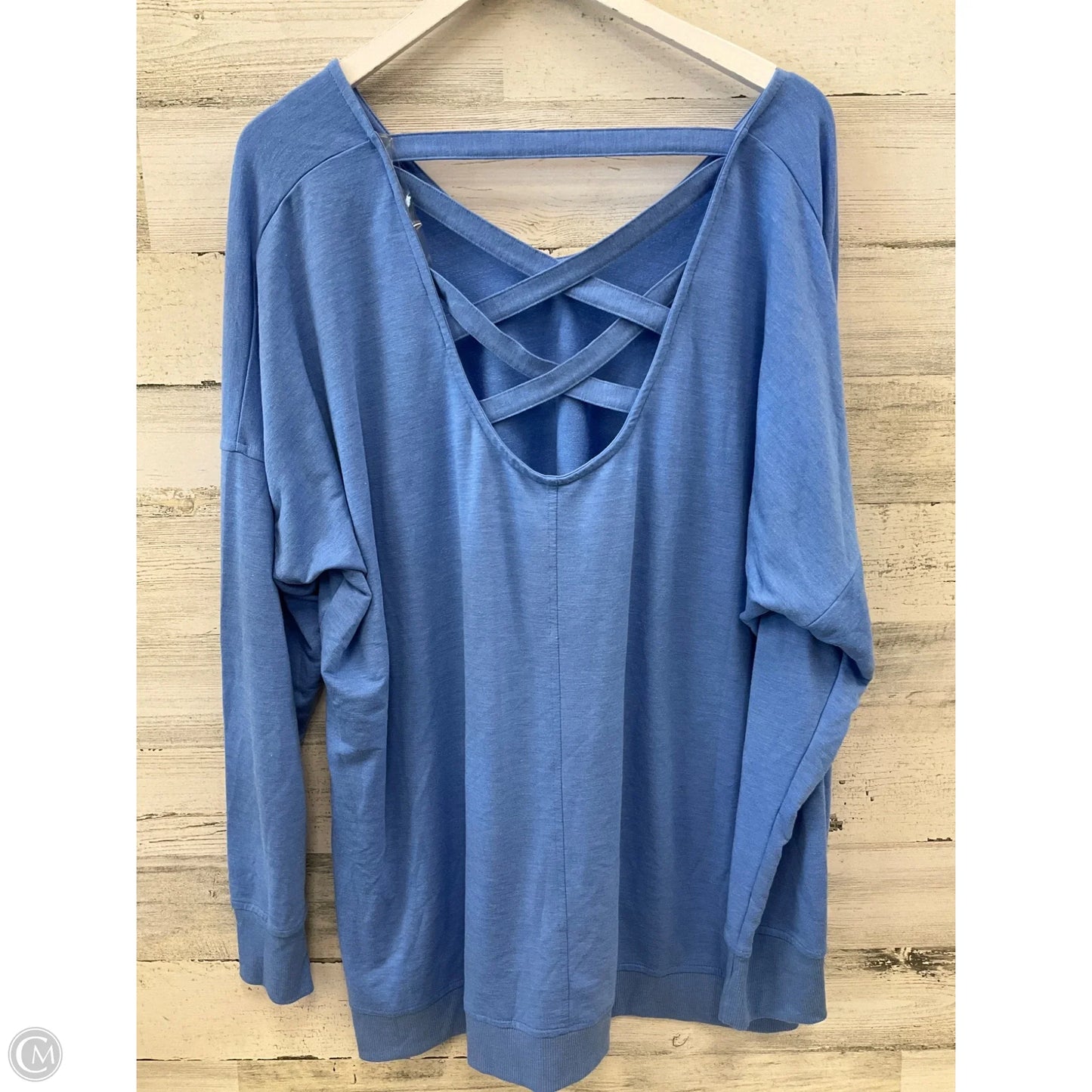 Athletic Top Long Sleeve Crewneck By Mta Pro In Blue, Size: 3x