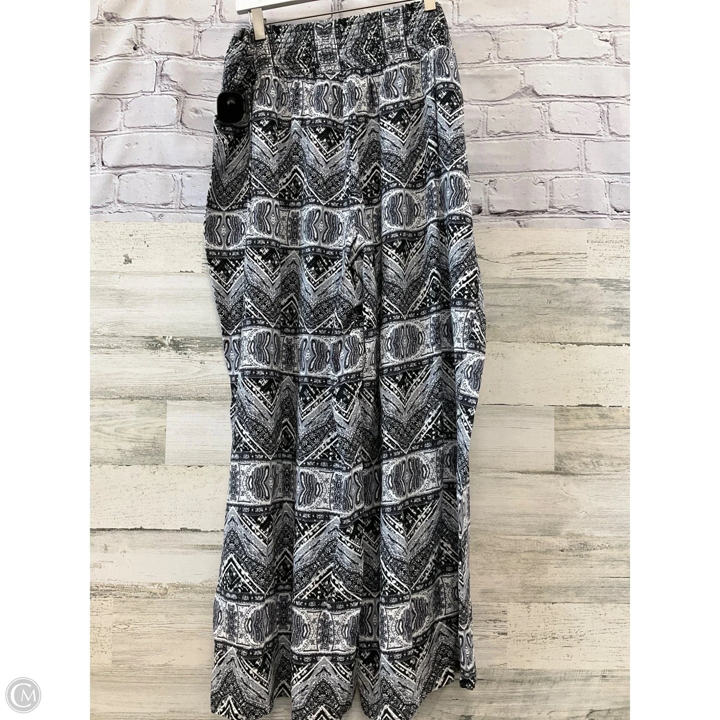 Pants Wide Leg By Clothes Mentor In Black & White, Size: 3x