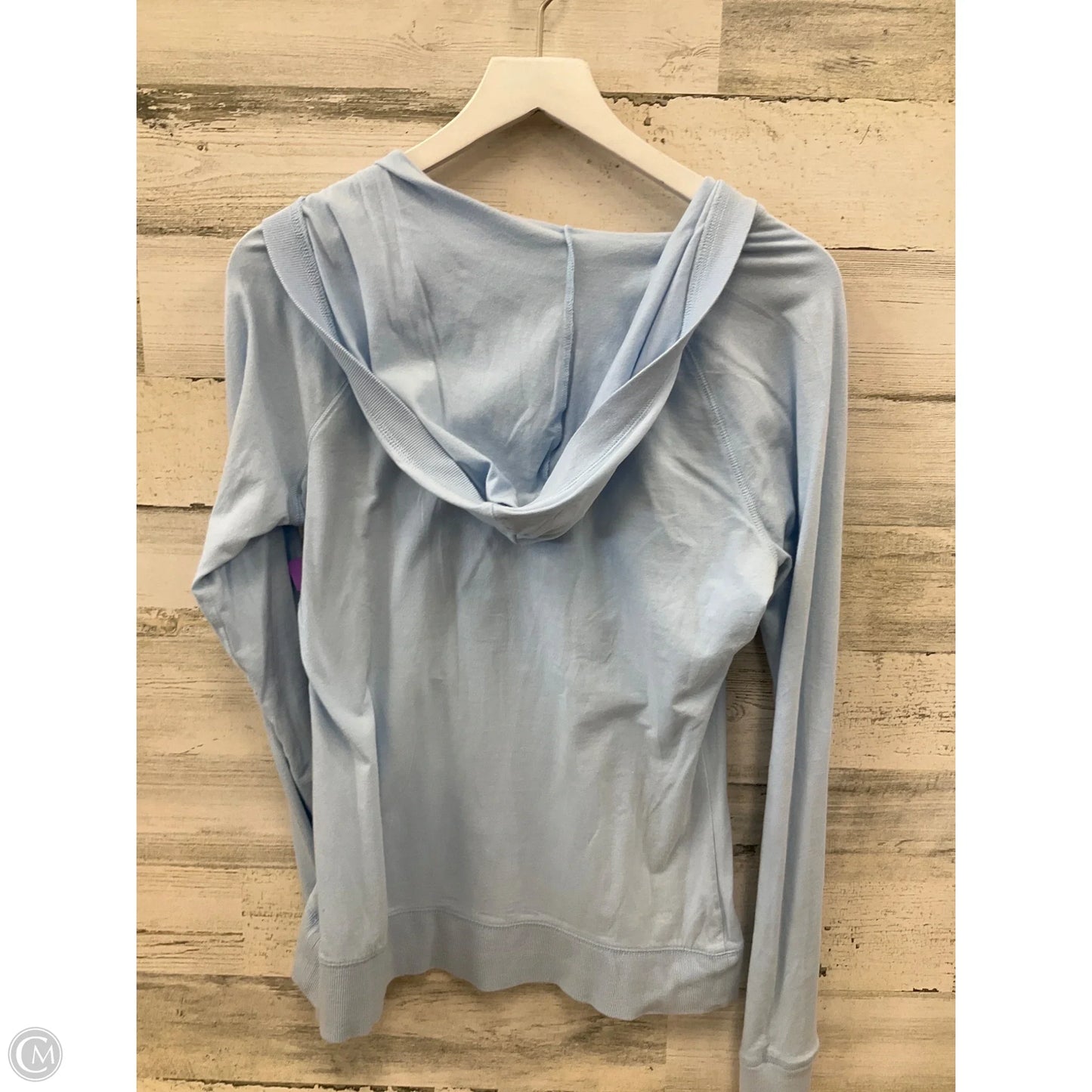 Athletic Top Long Sleeve Hoodie By Nike Apparel In Blue, Size: M