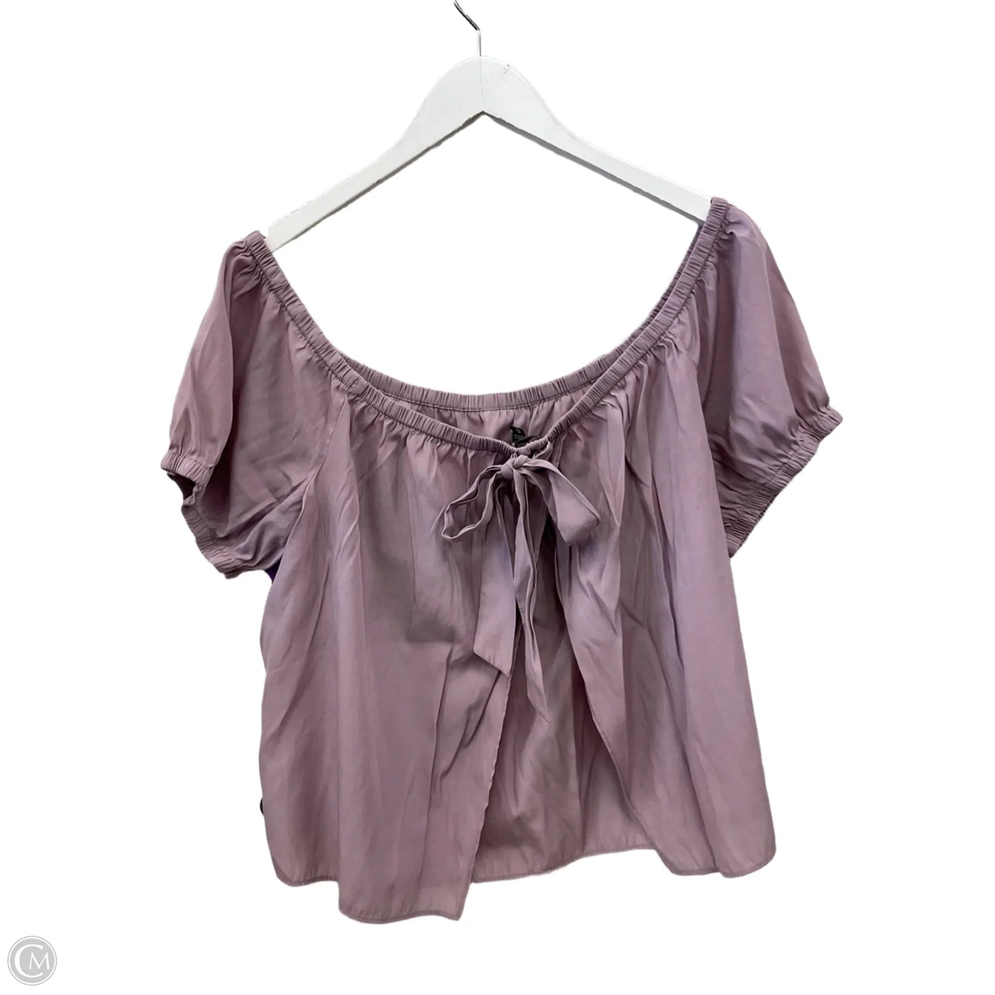 Top Short Sleeve By Express In Purple, Size: Xl