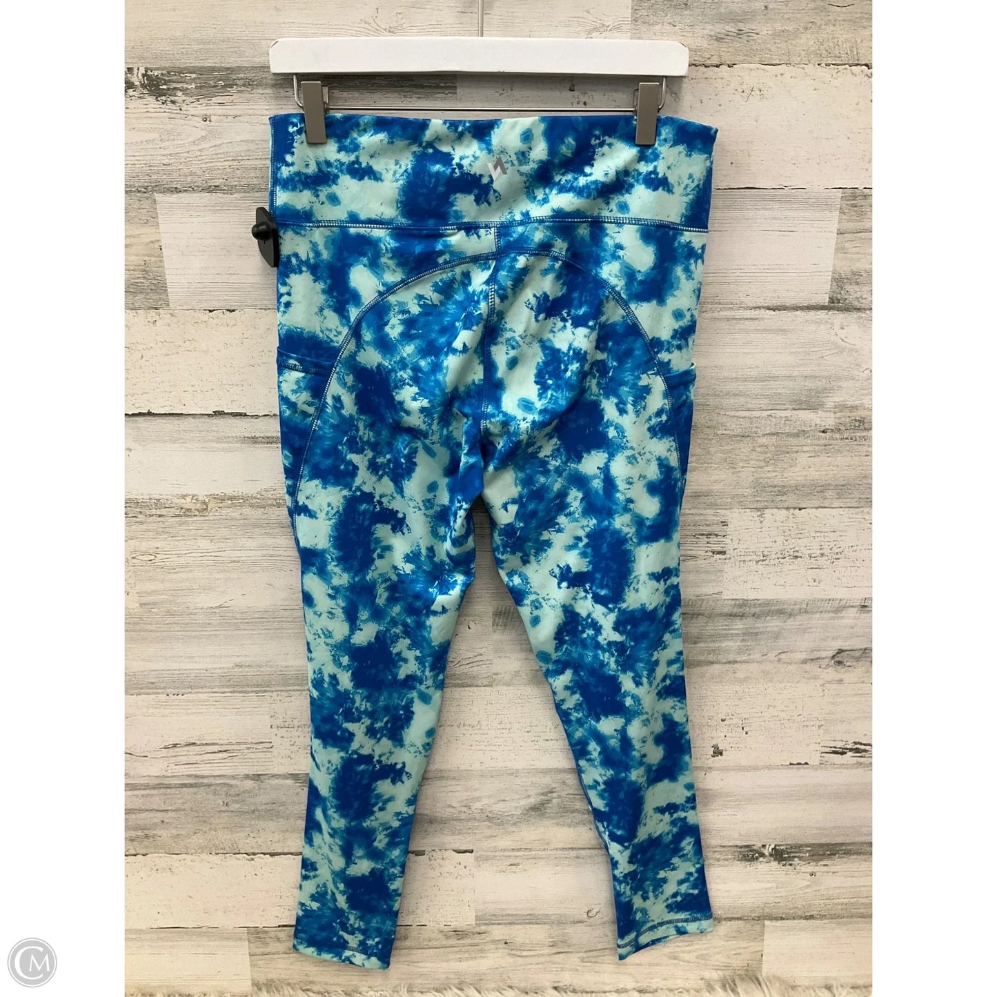 Athletic Leggings By Clothes Mentor In Blue & Green, Size: L