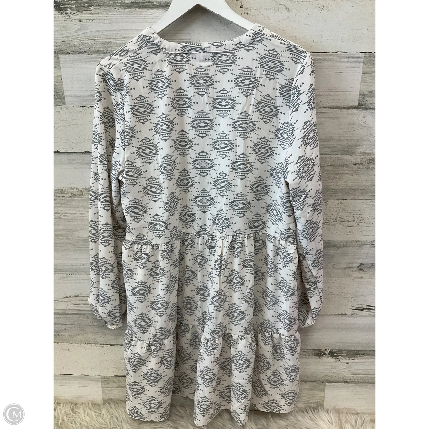 Dress Casual Midi By Simply Southern In Cream & Grey, Size: M