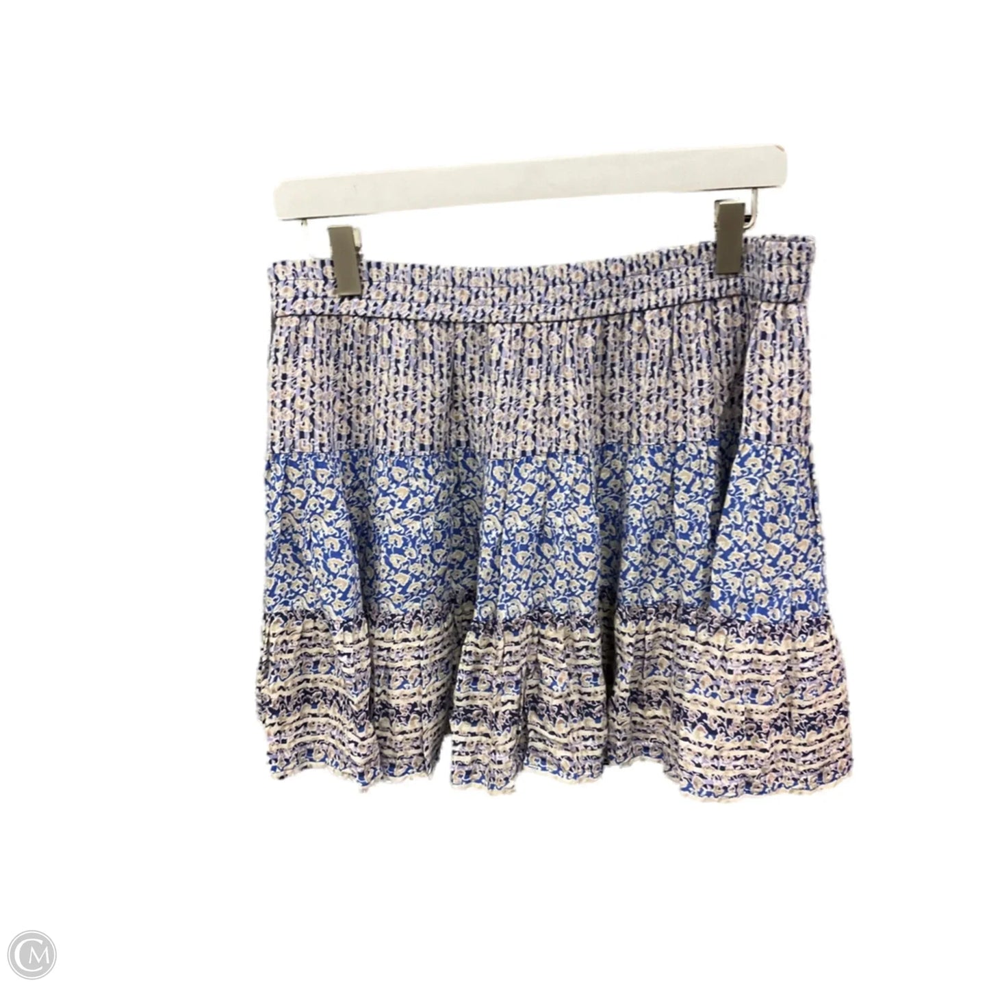 Skirt Mini & Short By Bcbgmaxazria In Blue & Tan, Size: M