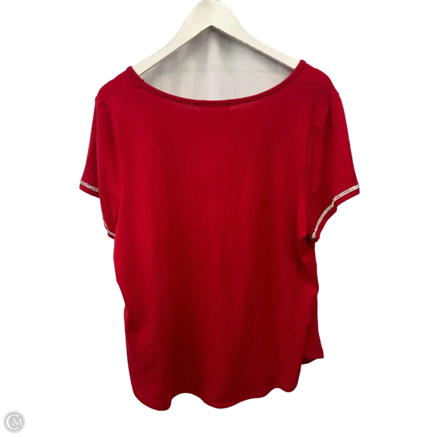 Top Short Sleeve By Retrology In Red, Size: 1x
