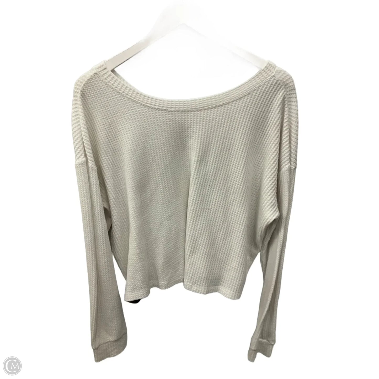 Top Long Sleeve Basic By Aeropostale In White, Size: M