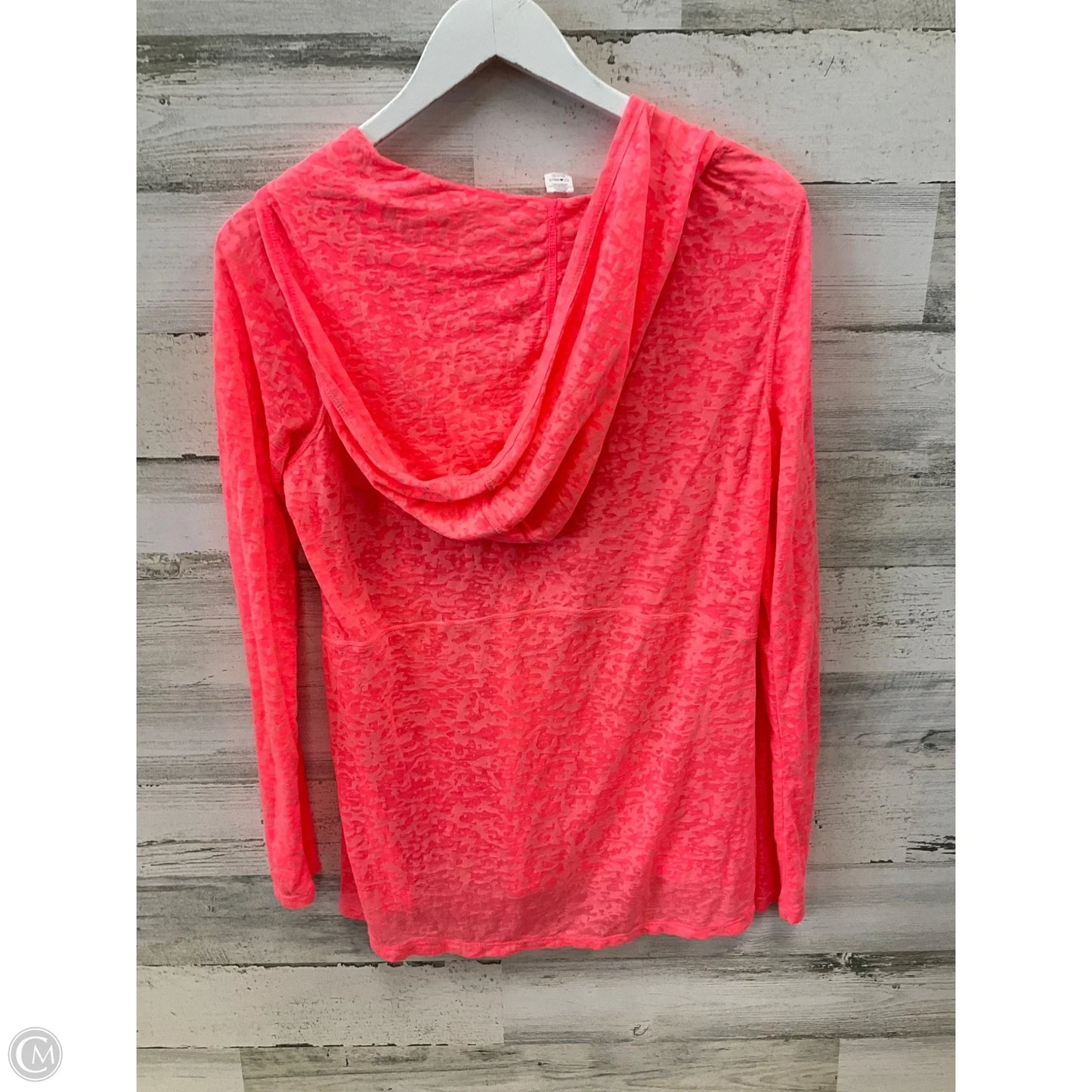 Athletic Top Long Sleeve Hoodie By Calvin Klein Performance In Orange, Size: M