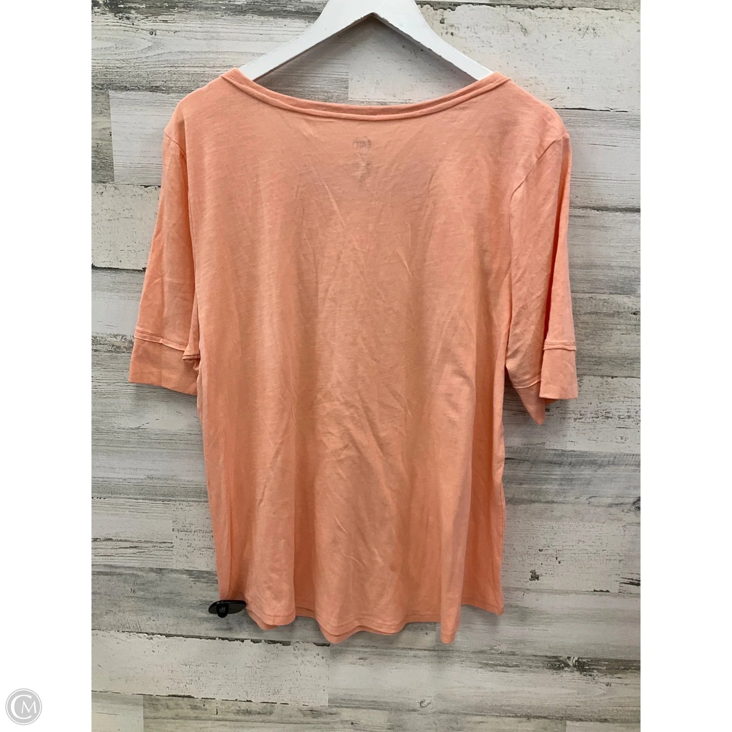 Top Short Sleeve By Cato In Peach, Size: Xl
