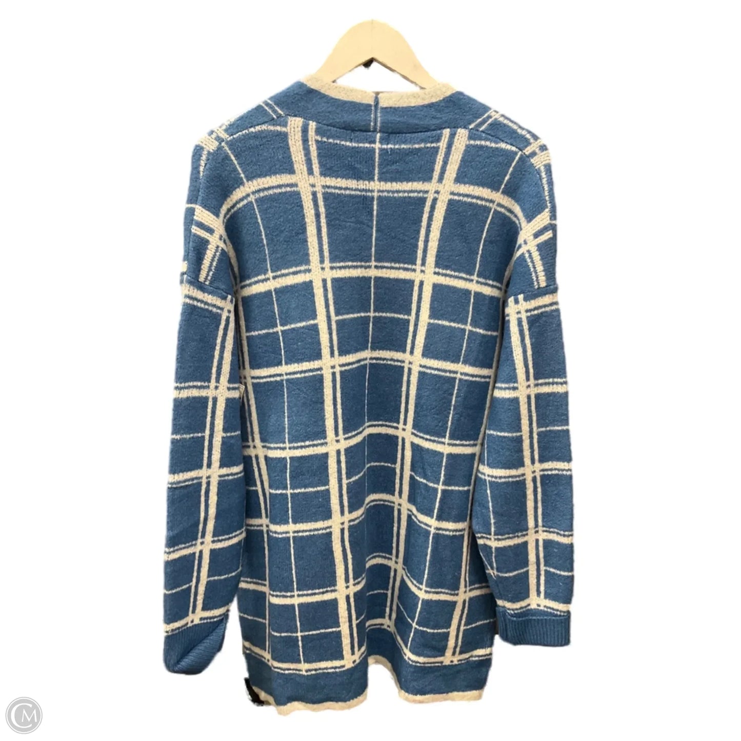 Cardigan By Umgee In Blue & White, Size: L