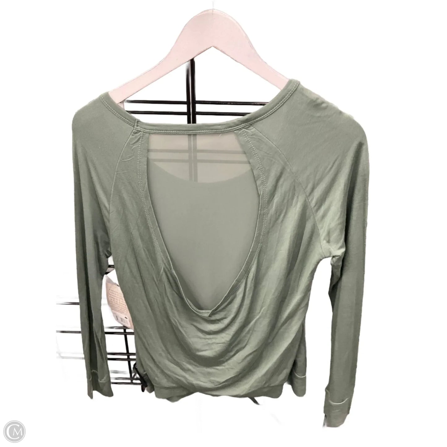 Athletic Top Long Sleeve Hoodie By Balance Collection In Green, Size: S