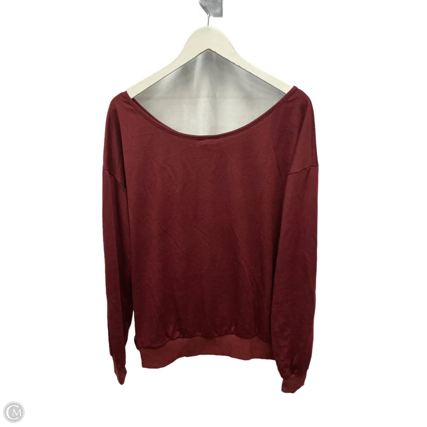 Top Long Sleeve By Clothes Mentor In Maroon, Size: S