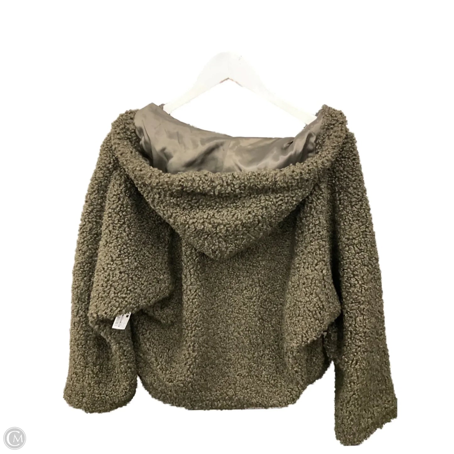Jacket Faux Fur & Sherpa By Max Studio In Green, Size: M