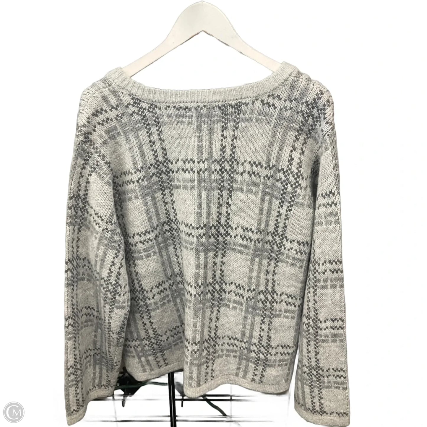 Sweater Cardigan By Christopher And Banks In Grey, Size: Xl