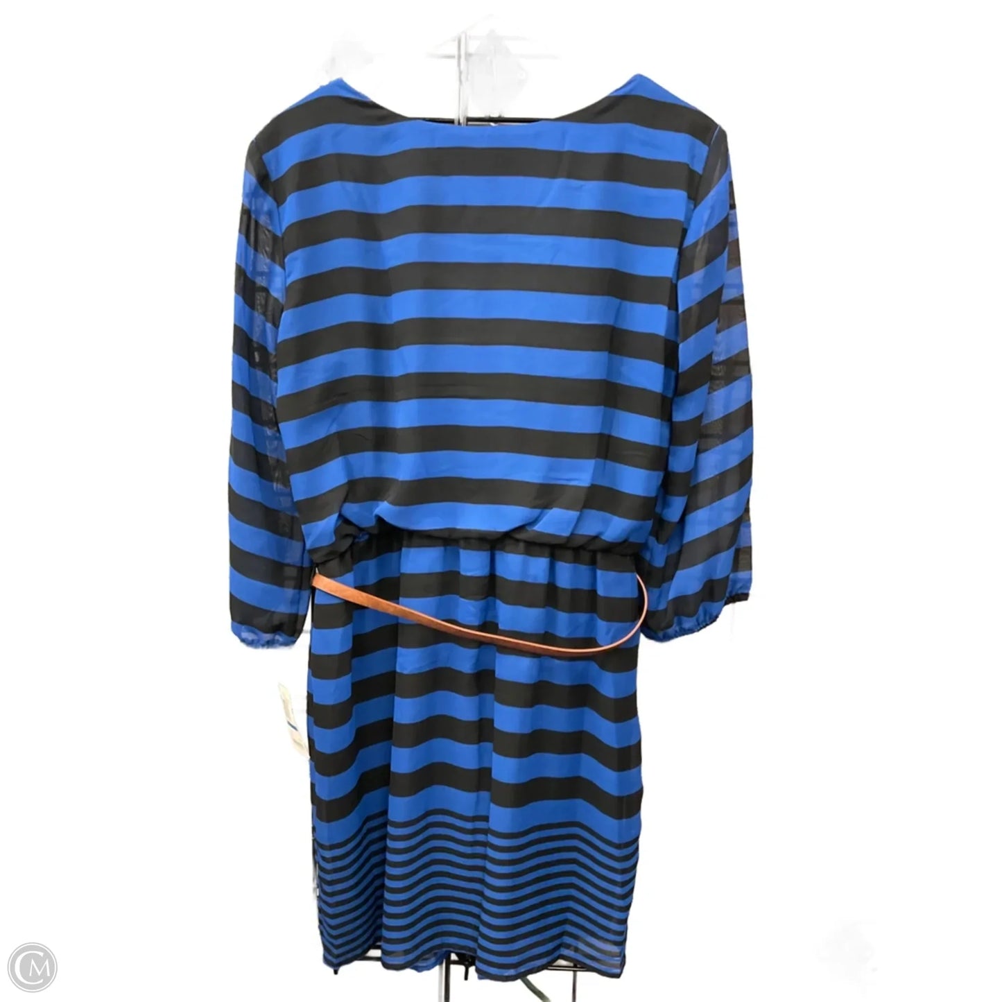 Dress Casual Short By City Studio In Black & Blue, Size: Xl