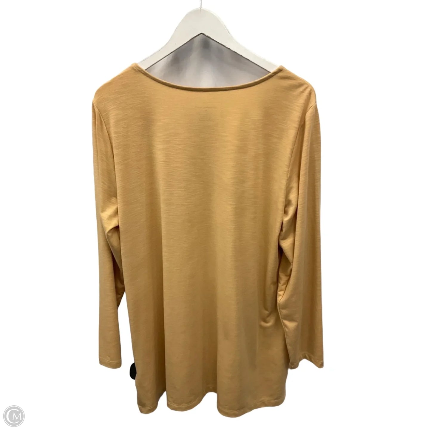 Top Long Sleeve By Christopher And Banks In Gold, Size: Xl