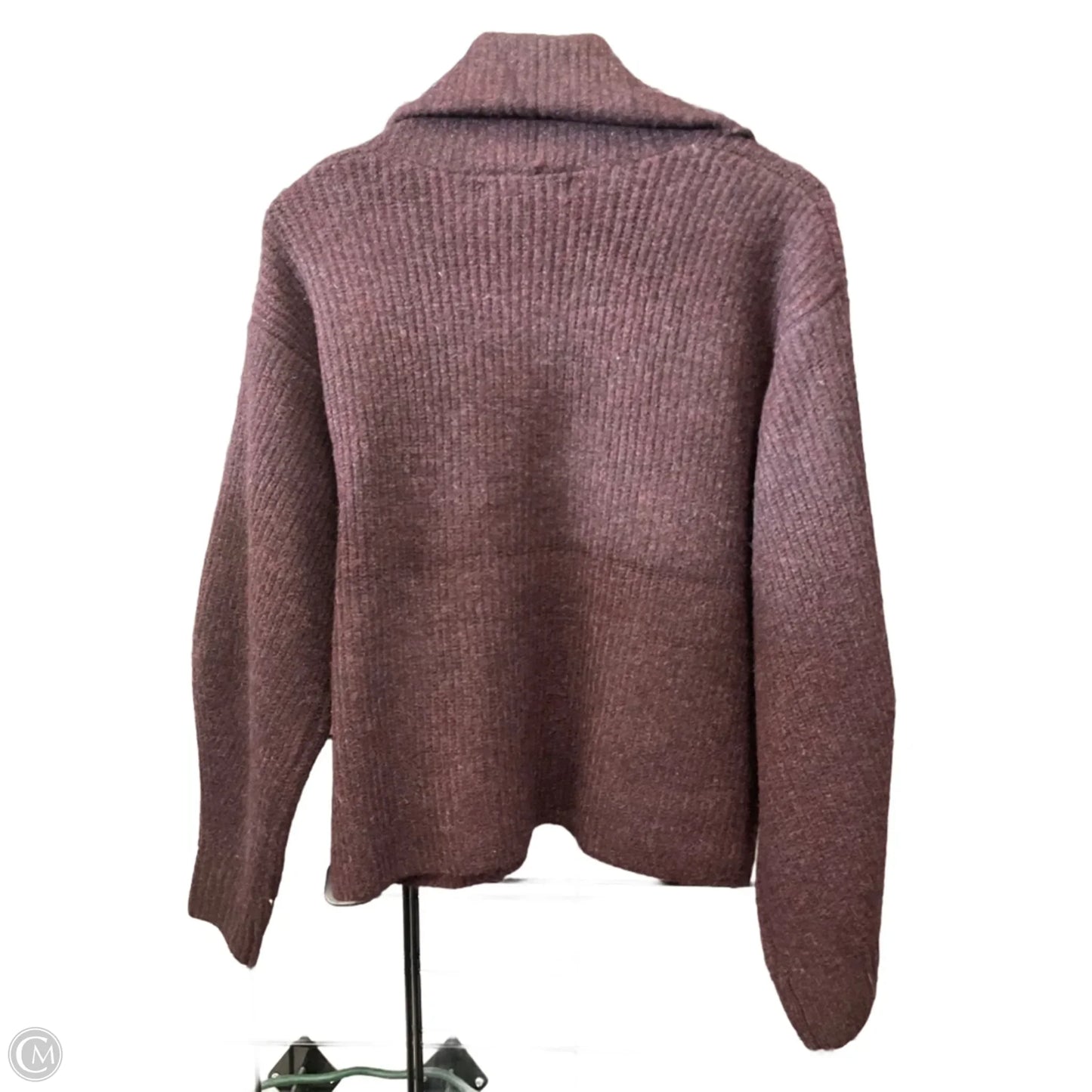 Cardigan By Flat White In Maroon, Size: Osfm