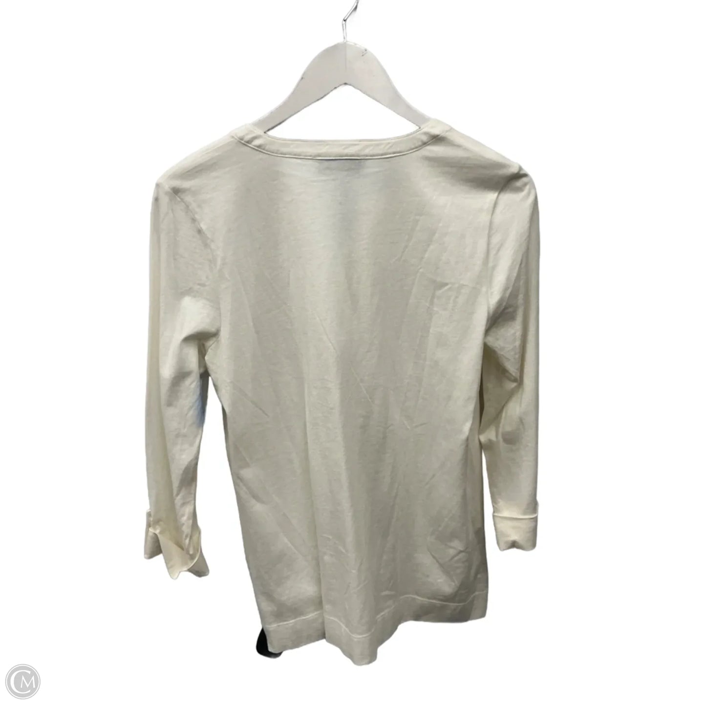 Top Long Sleeve By Jones New York In Cream, Size: L