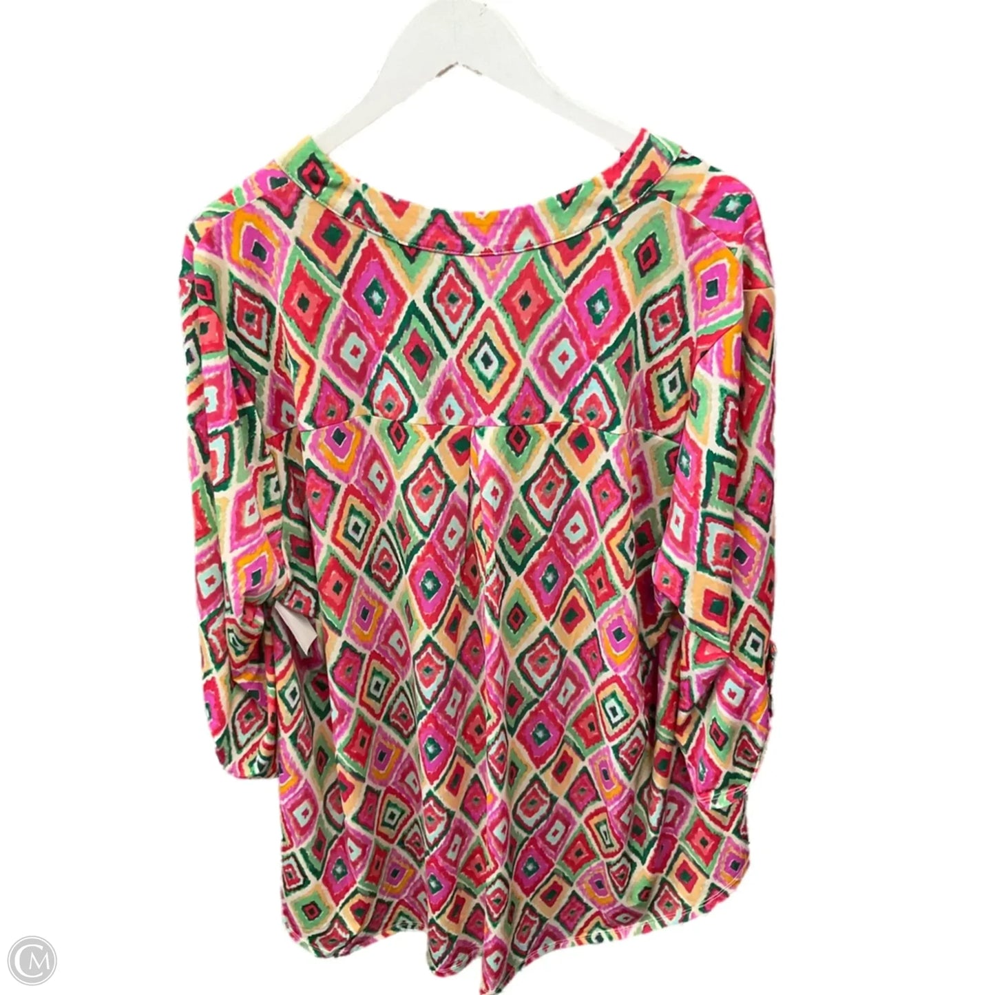 Top Long Sleeve By Clothes Mentor In Pink, Size: 3x