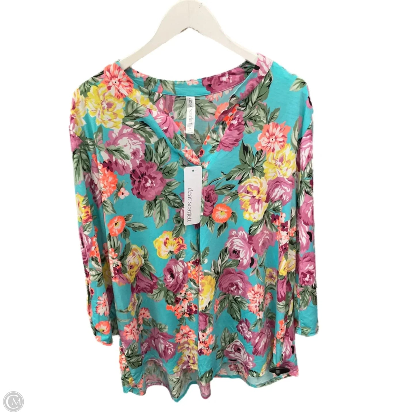 Top Long Sleeve By Clothes Mentor In Blue, Size: 3x