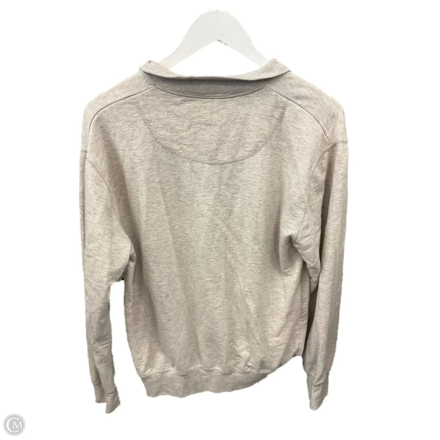 Athletic Top Long Sleeve Collar By Weatherproof In Cream, Size: S
