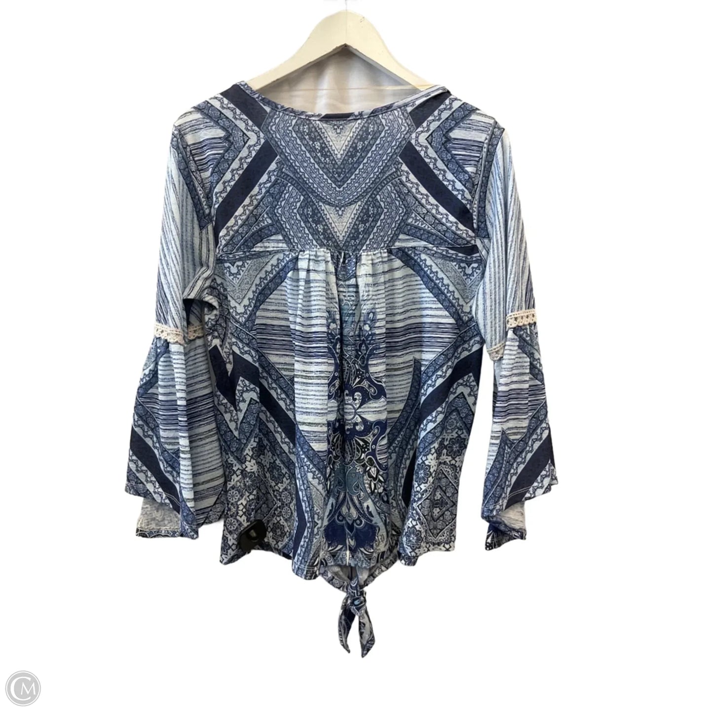 Top 3/4 Sleeve By One World In Blue, Size: L