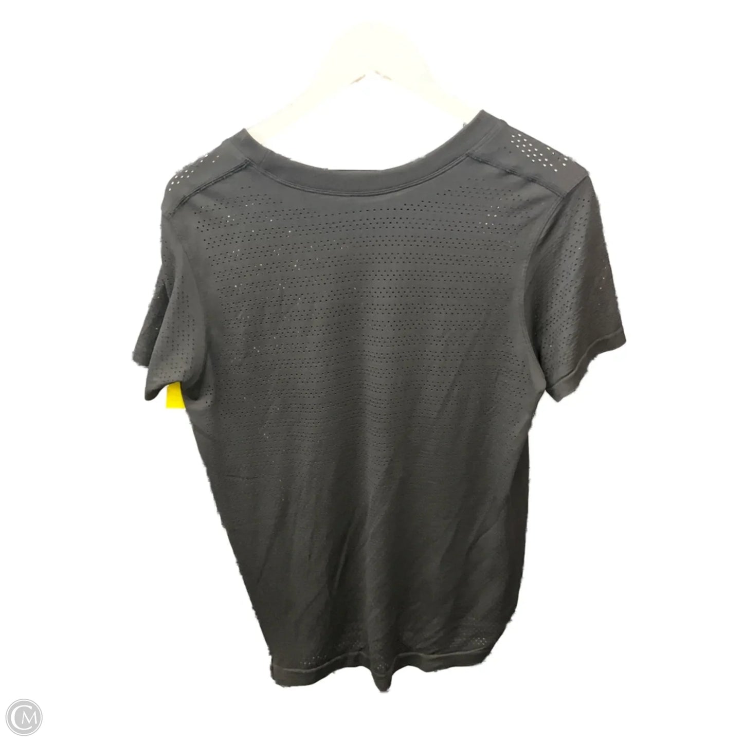 Athletic Top Short Sleeve By Lululemon In Black, Size: L