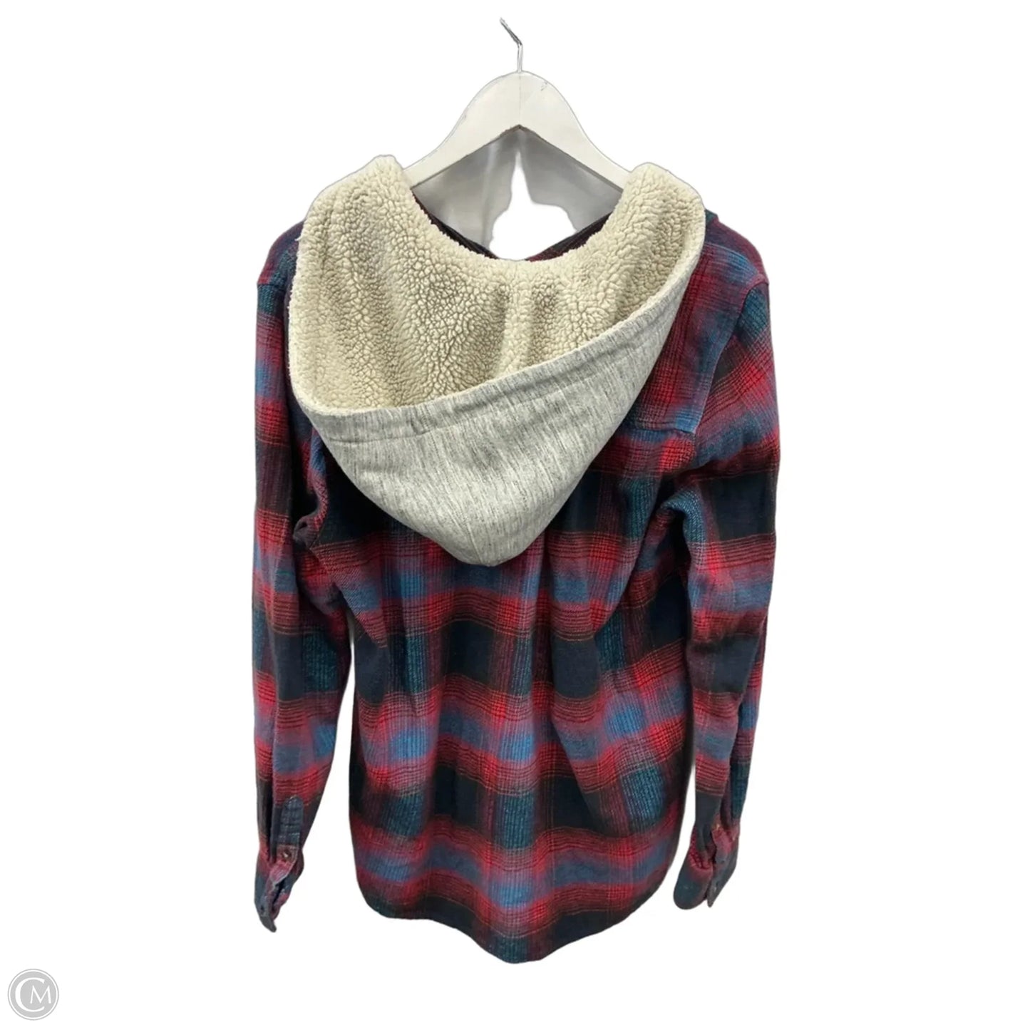 Jacket Shirt By American Eagle In Red, Size: Xl