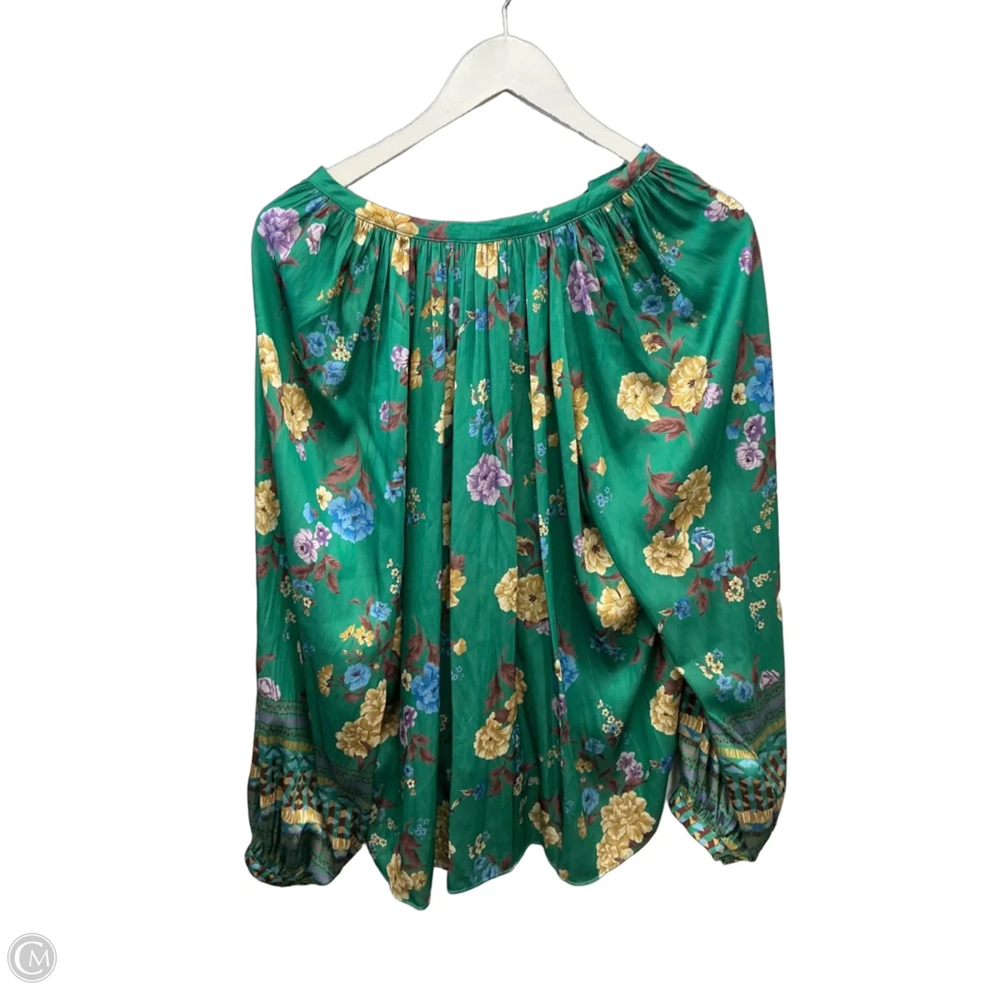 Top Long Sleeve By Current Air In Green, Size: M