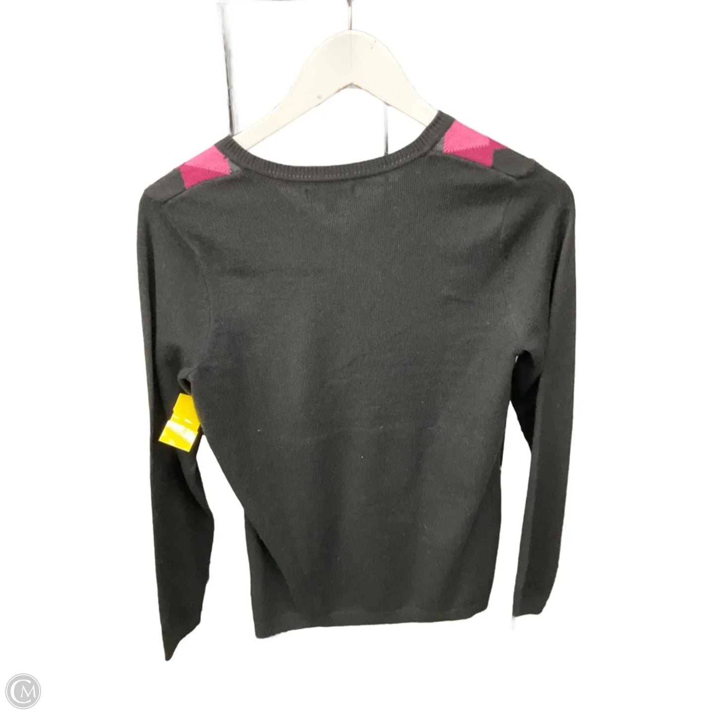 Sweater By Croft And Barrow In Black & Grey, Size: L