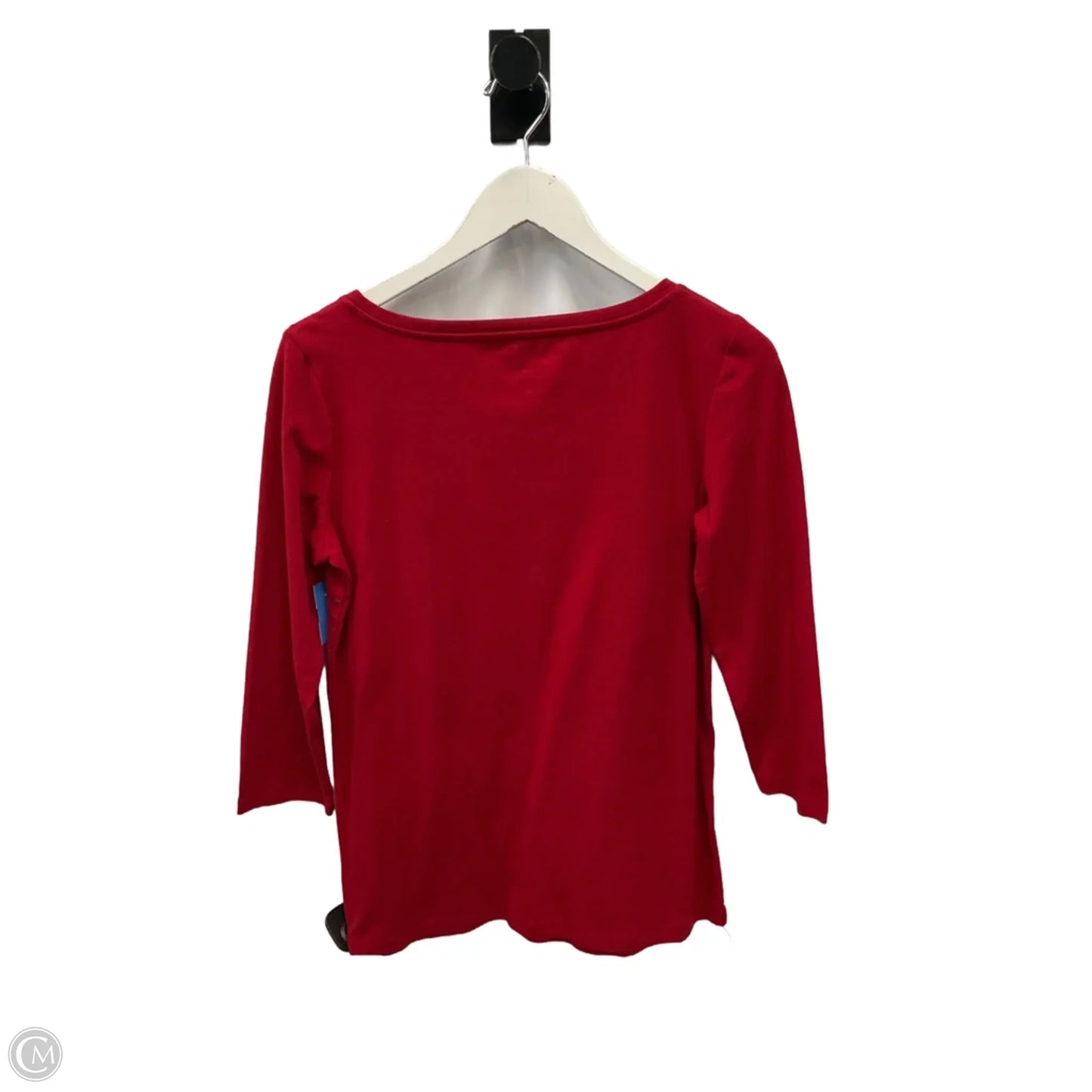 Top 3/4 Sleeve By Rebecca Malone In Red, Size: M