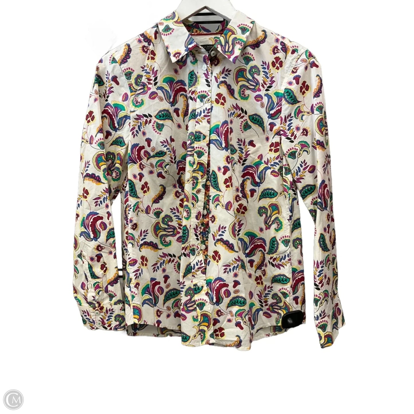 Top Long Sleeve By Talbots In Paisley Print, Size: Mp